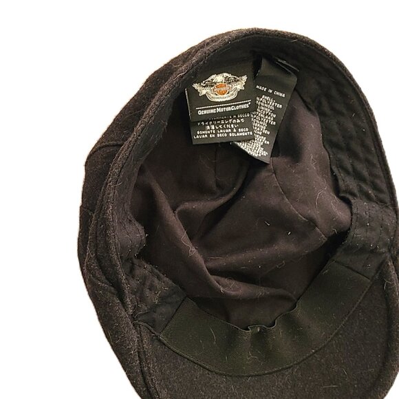 Harley Davidson Men's Hat Flat Ivy Cap Newsies Motorcycle Biker Black - Picture 5 of 6